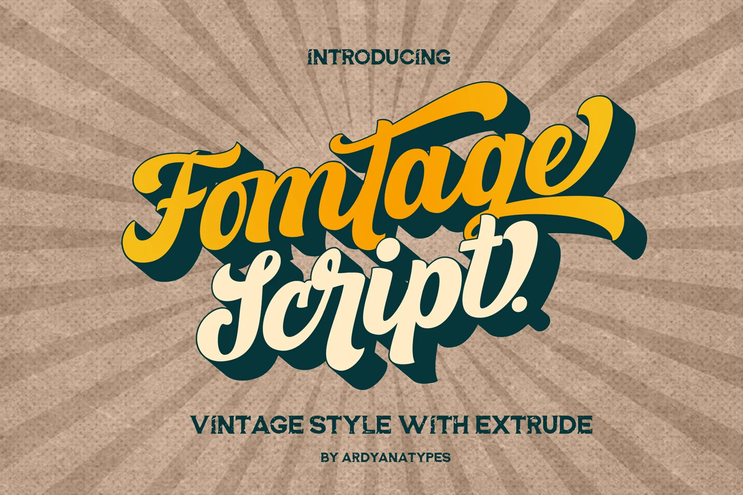 Fomtage Script Font is a bold connected script with a pronounced rightward slant and rounded decorative flourishes.