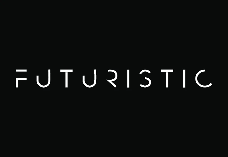 Futuristic font preview
