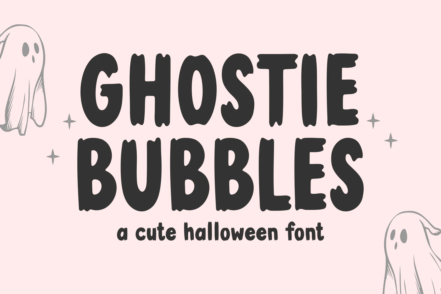 Ghostie Bubbles Font by Dreamink 7ntypes font preview