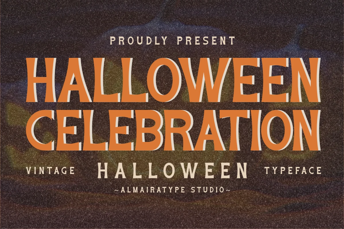 Halloween Celebration Font is a bold, condensed display serif with high contrast and flared serifs.