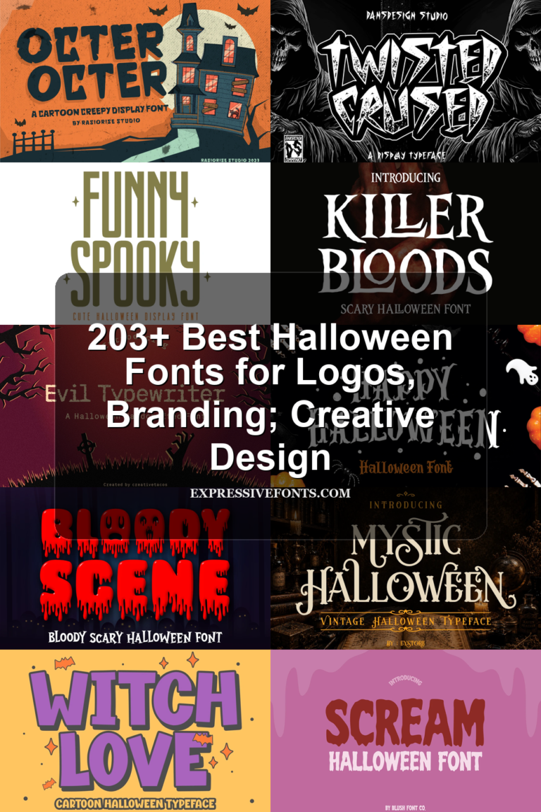 203+ Halloween Fonts collection preview