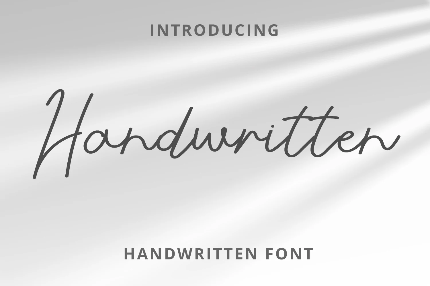 Handwritten Font shown in a connected monoline script with a slight forward slant and rounded terminals.
