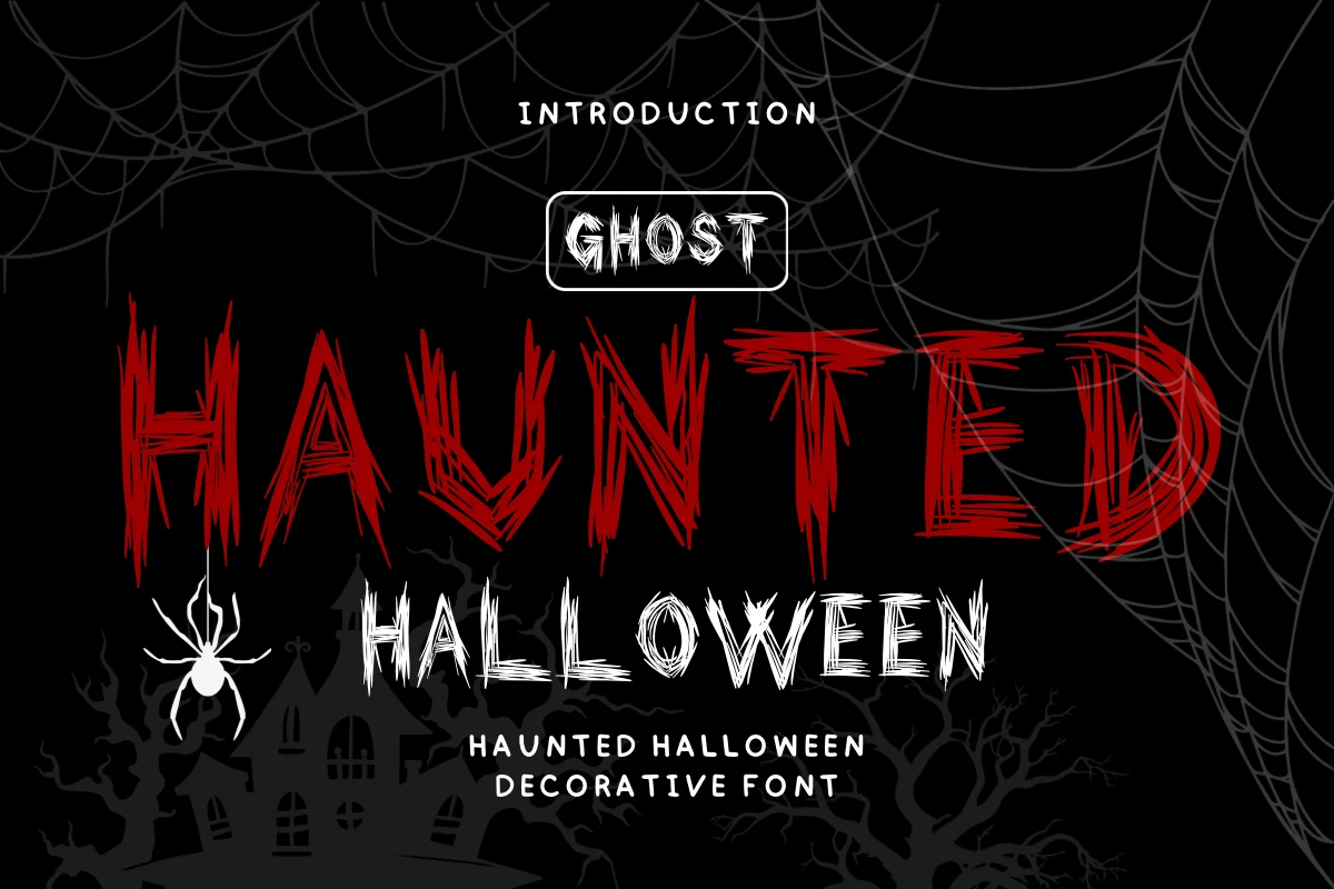 Haunted Halloween font preview
