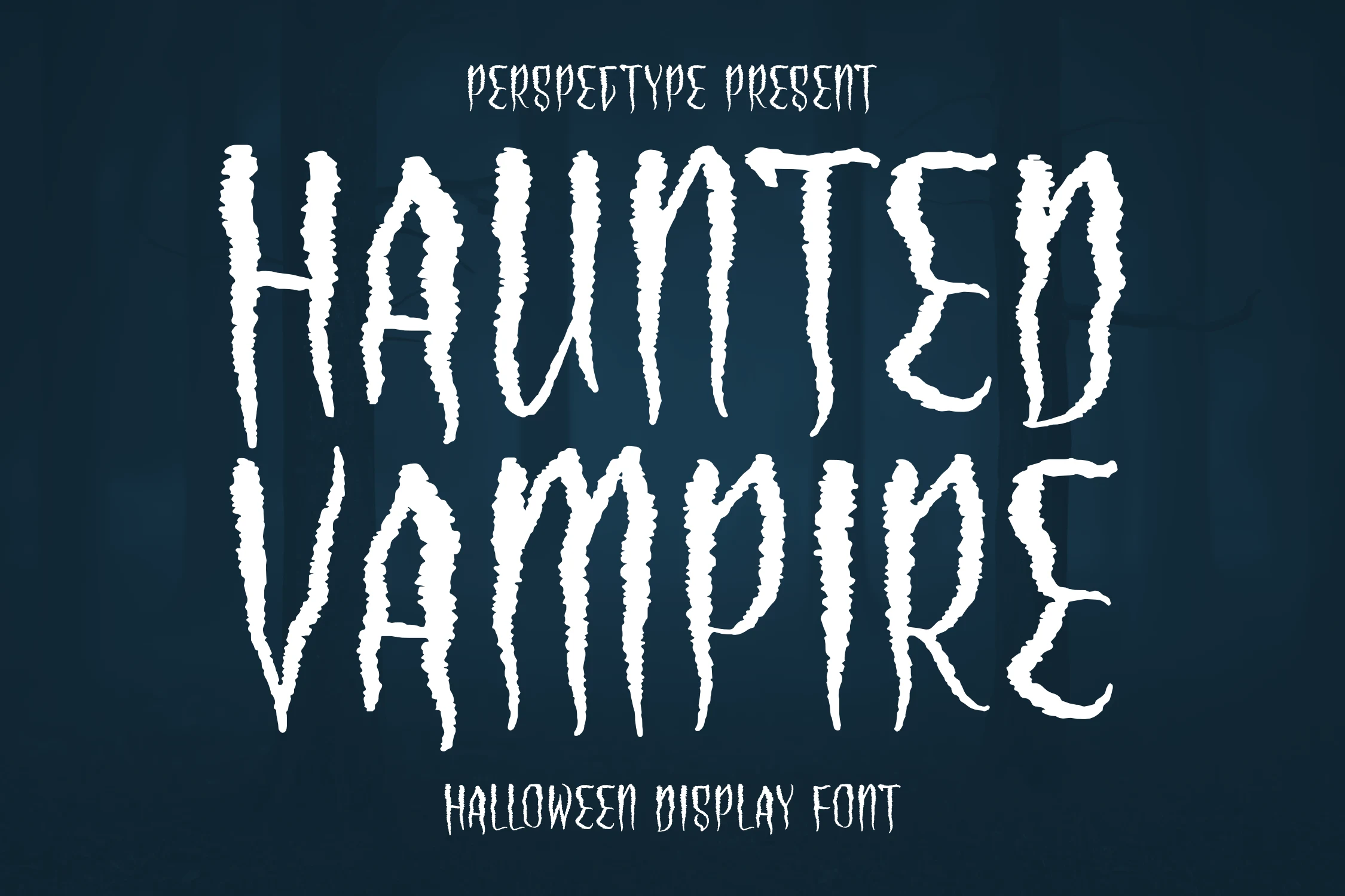 Haunted Vampire Font featuring hand-drawn aesthetic and jagged, shredded edge texture