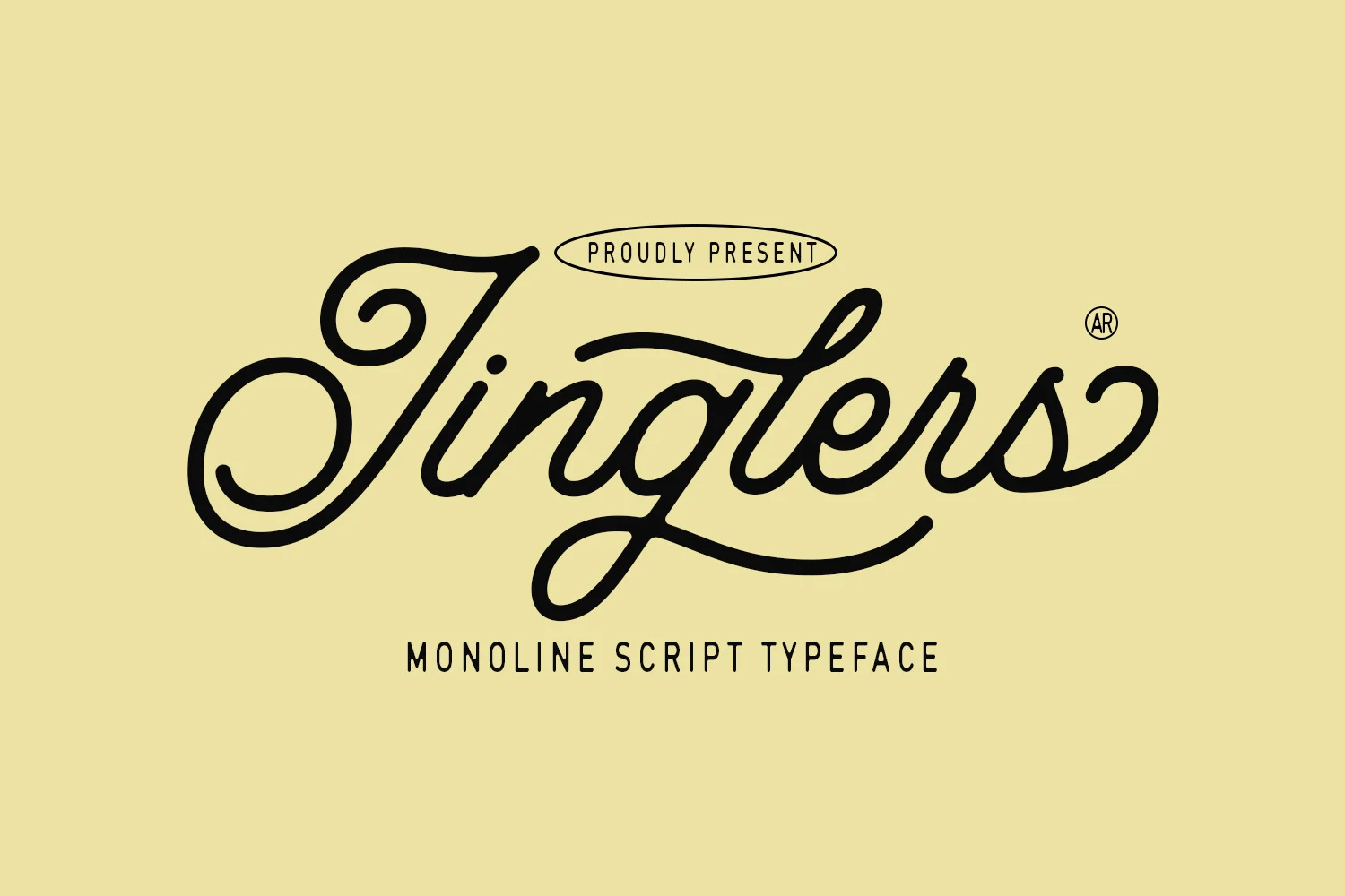 Jinglers Font showing a connected monoline script with looping swashes, rounded terminals, and a rightward slant.