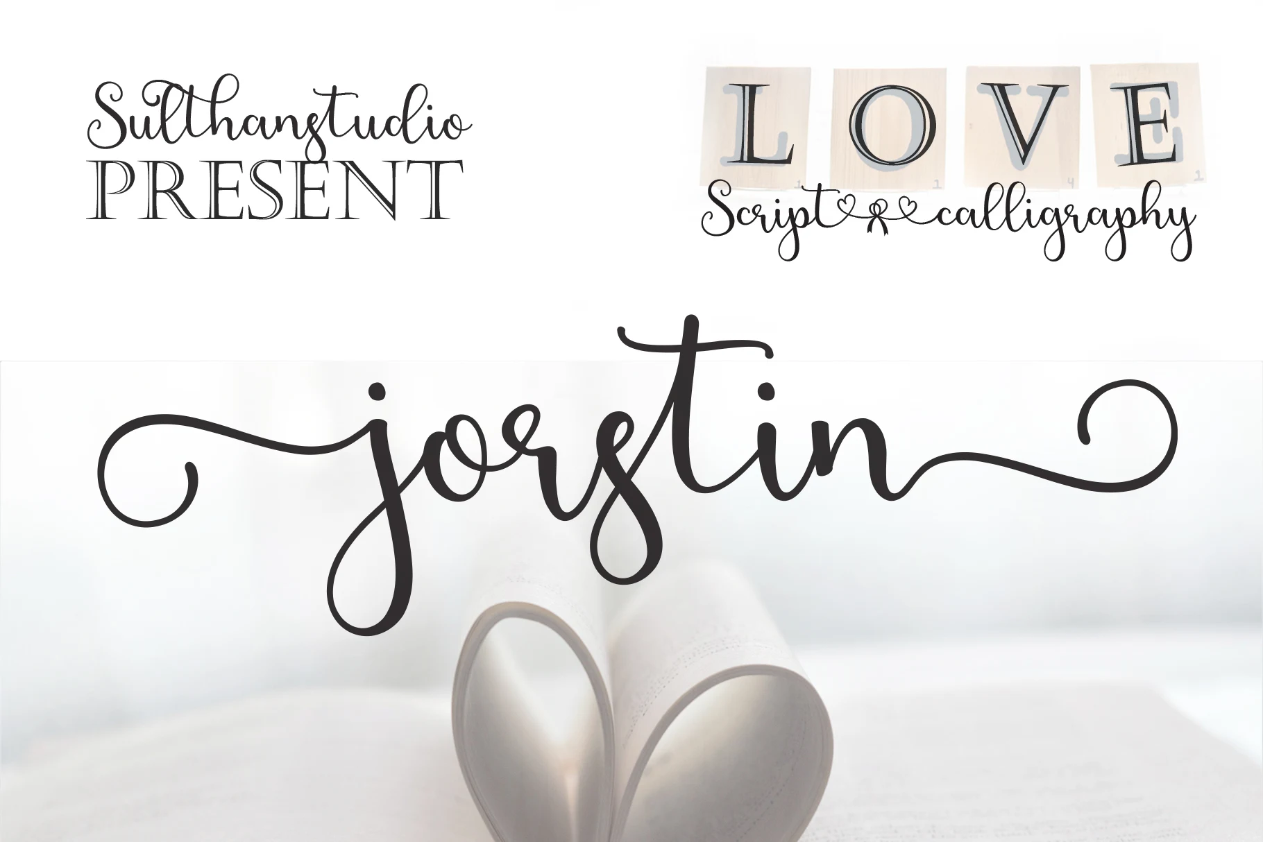 Jorstin Font showing flowing connected script letterforms with sweeping swashes and delicate thick-thin contrast.