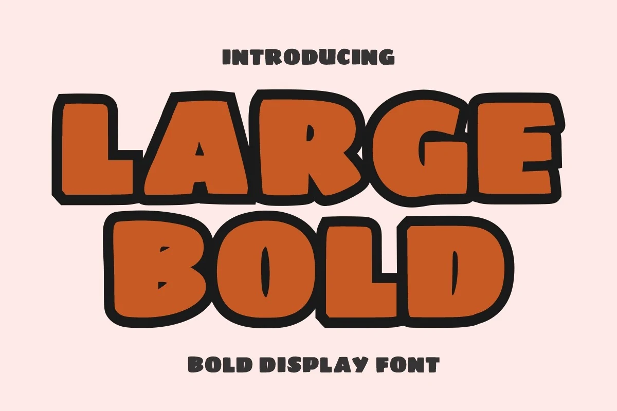 Large Bold Font featuring Irregular hand-drawn outlines and Wide, blocky proportions