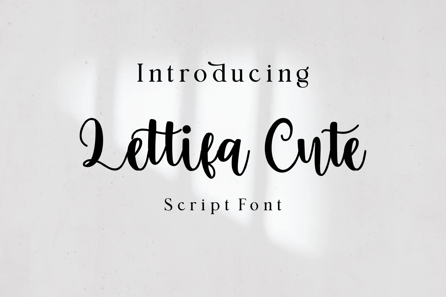 Lettifa Cute Font with high-contrast connected strokes, looping terminals, and pronounced initial flourishes.