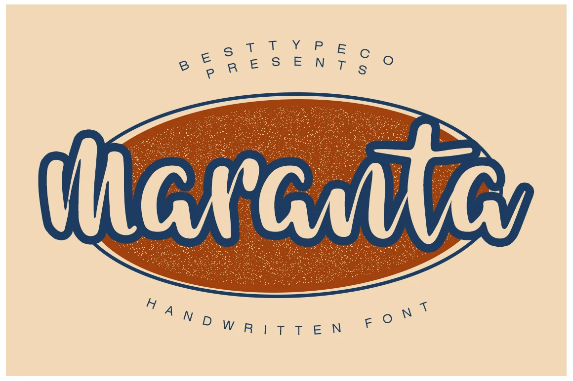 Maranta Font displayed as an upright connected script with monoline strokes and rounded terminals.