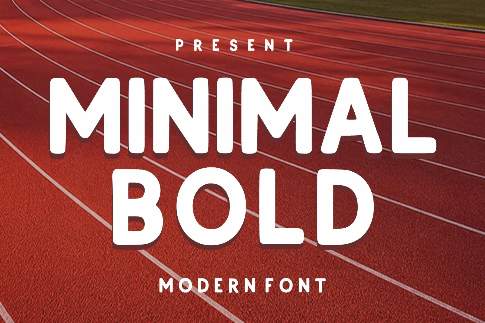 Minimal Bold Font with heavy rounded letterforms, uniform strokes, and geometric structure.