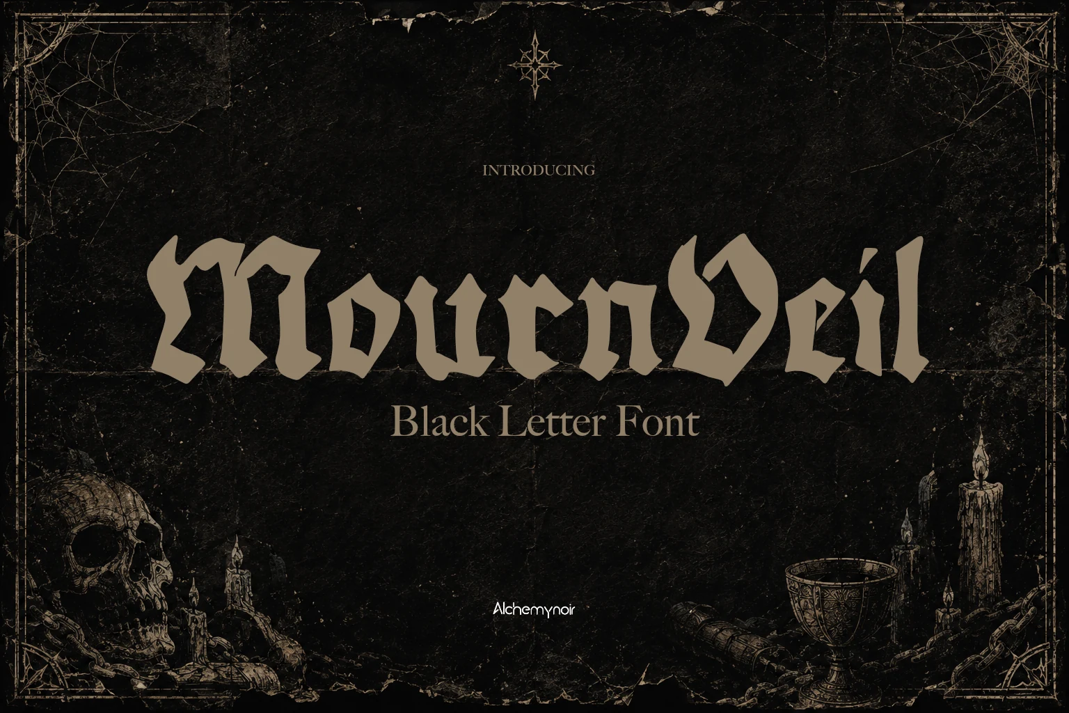 Mournveil font preview