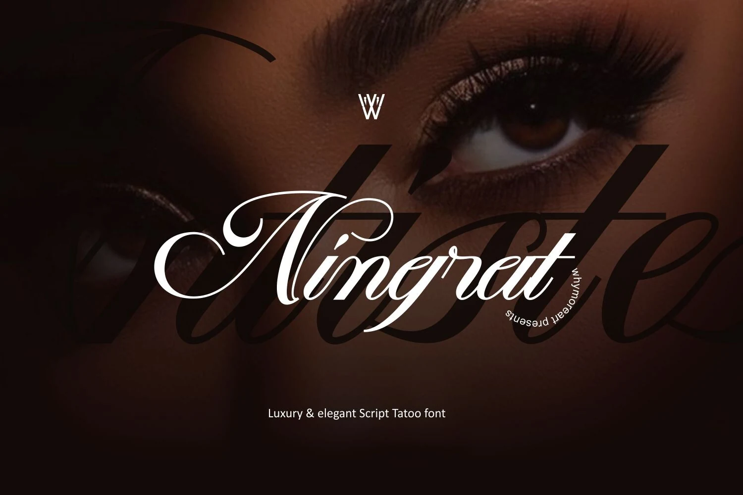 Ningrat Font featuring connected, high-contrast calligraphic strokes, pronounced rightward slant, and decorative swashes.