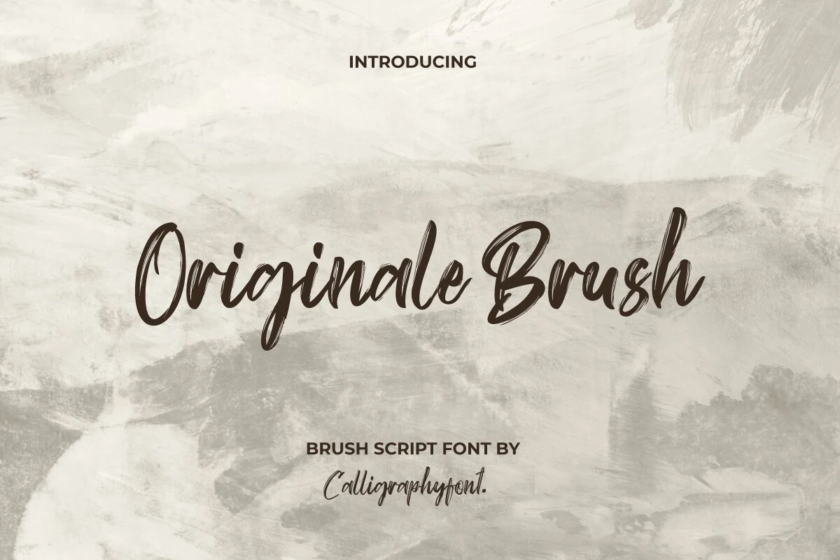 Originale Brush font preview