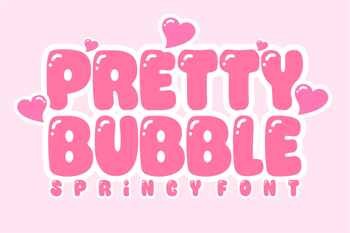 Pretty Bubble font preview