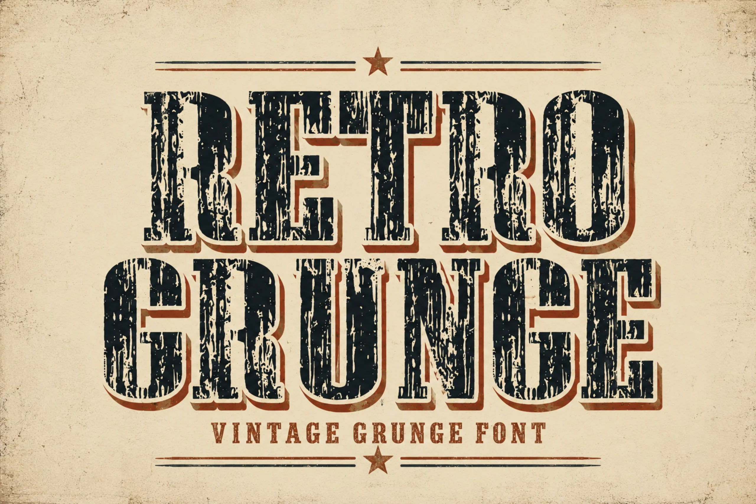 Retro Grunge font preview