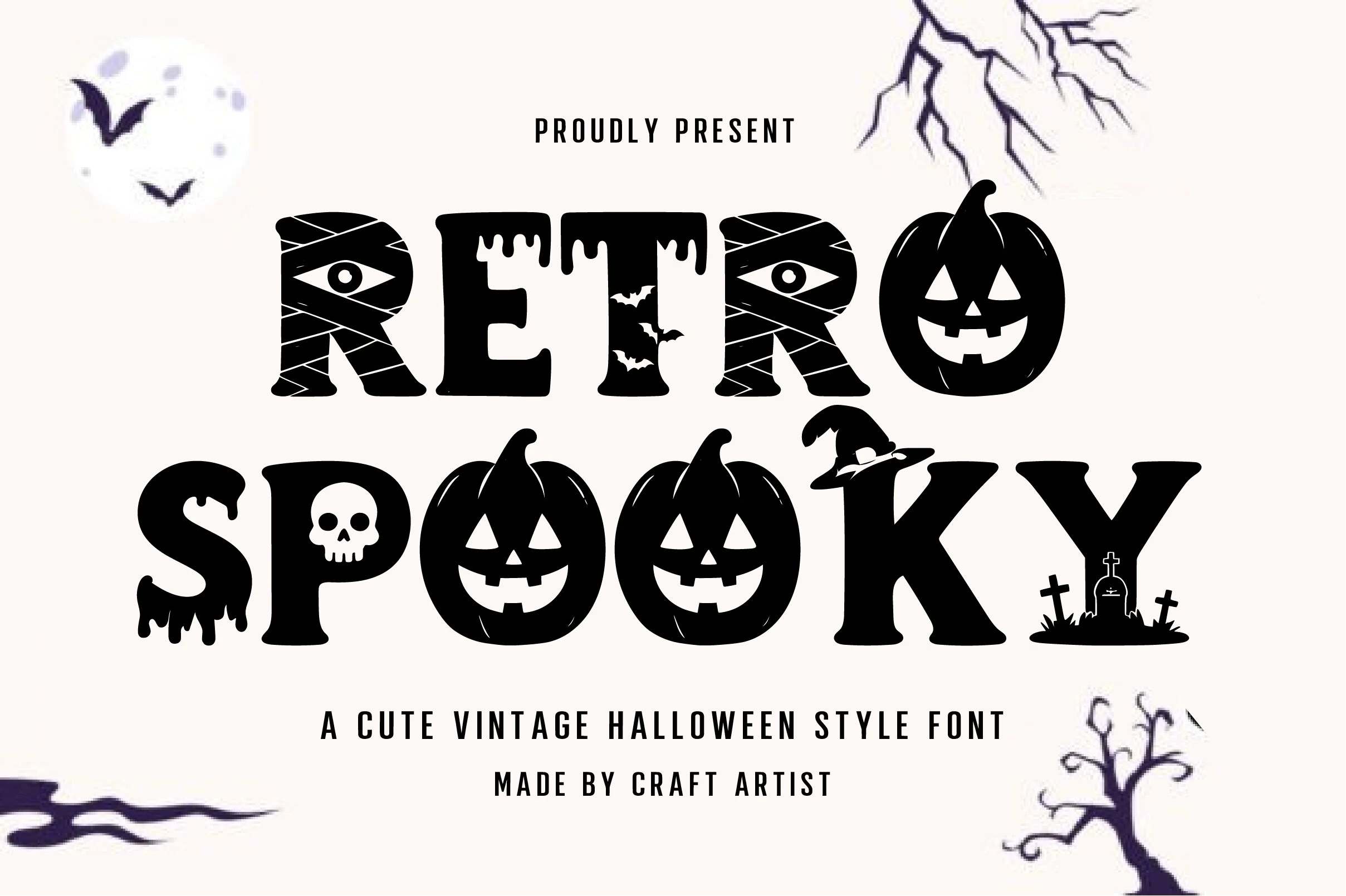 Retro Spooky font preview