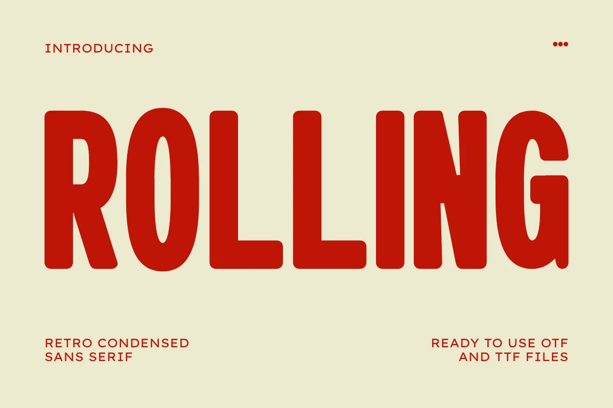 Rolling font preview