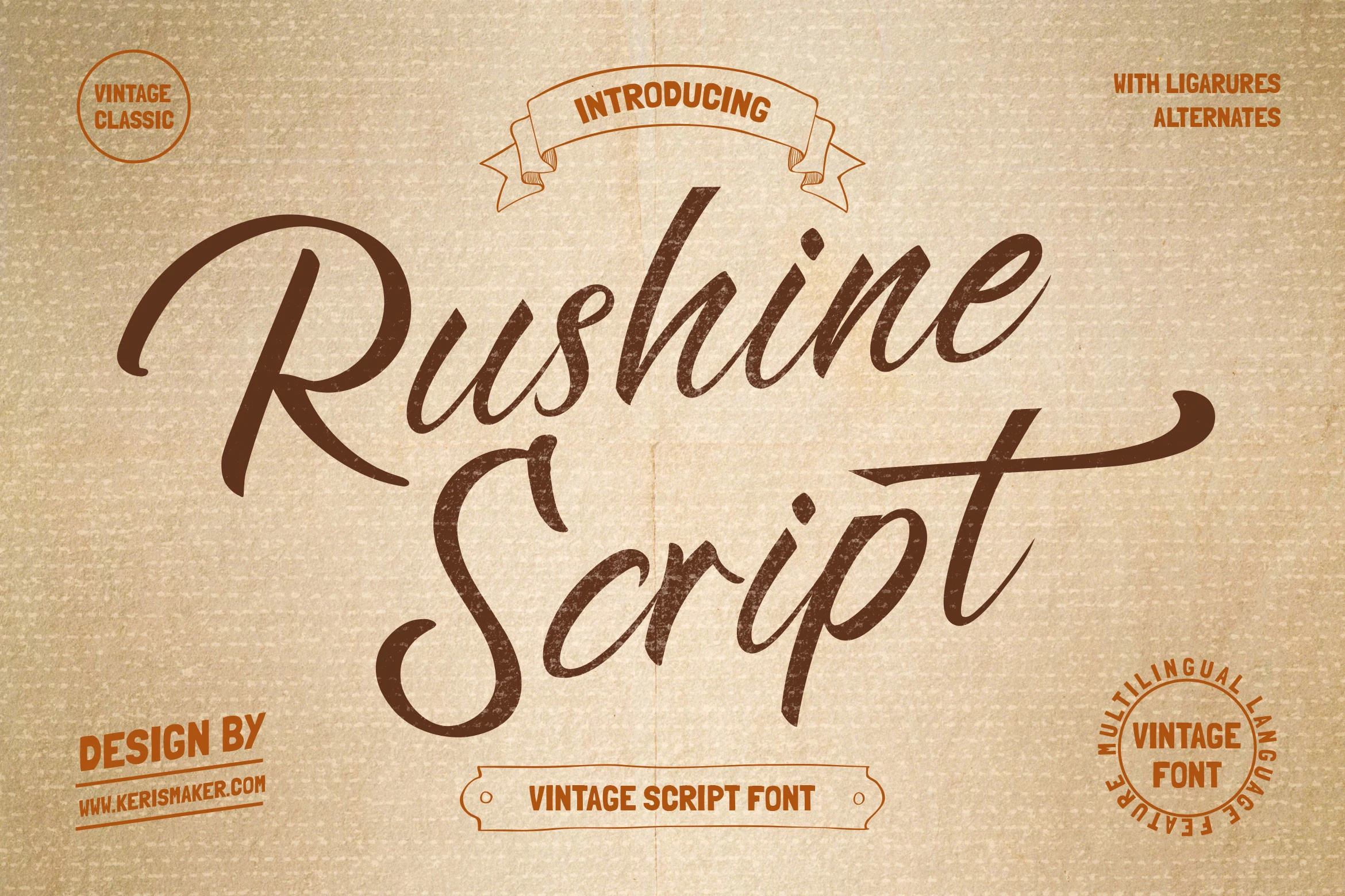 Rushine font preview