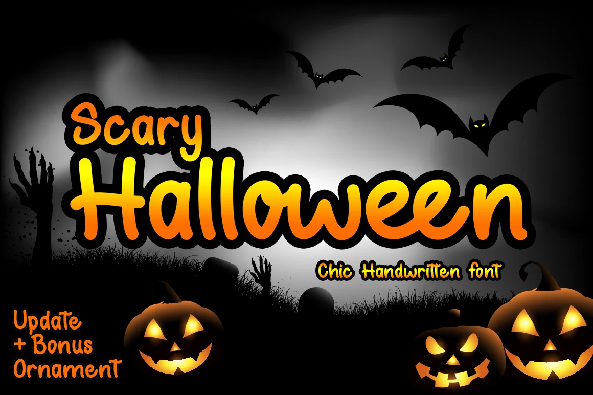 Scary Halloween font preview