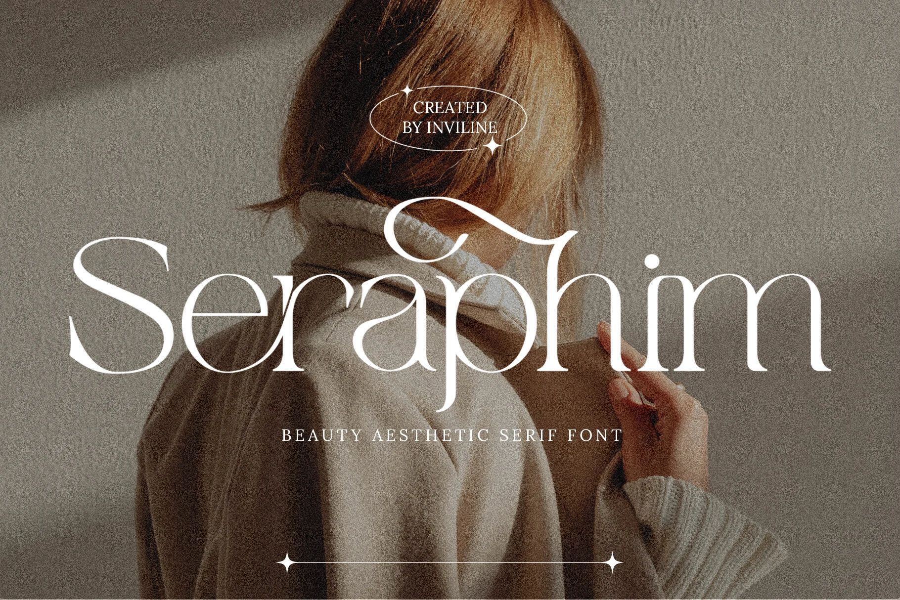 Seraphim Font featuring a high-contrast serif style, sharp-pointed serifs, and a sweeping swash on the letter r.