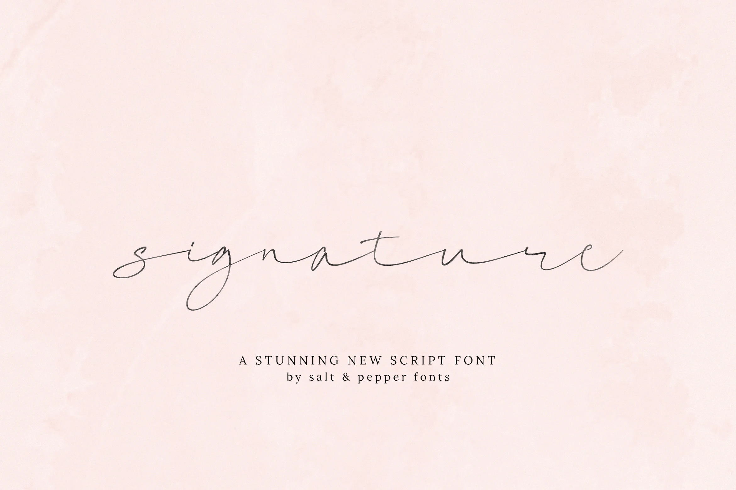 Signature Script Font features delicate connected letters, rounded fluid curves, and an irregular baseline.