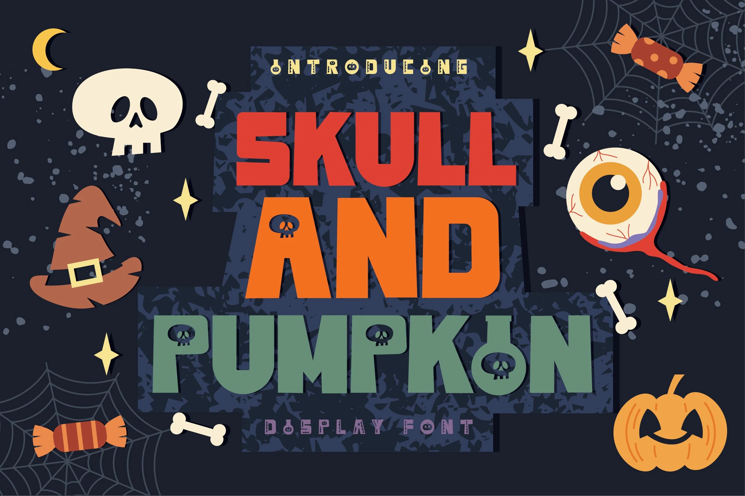Skull and Pumpkin font preview