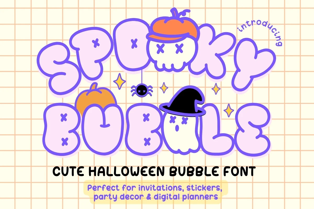 Spooky Bubble font preview