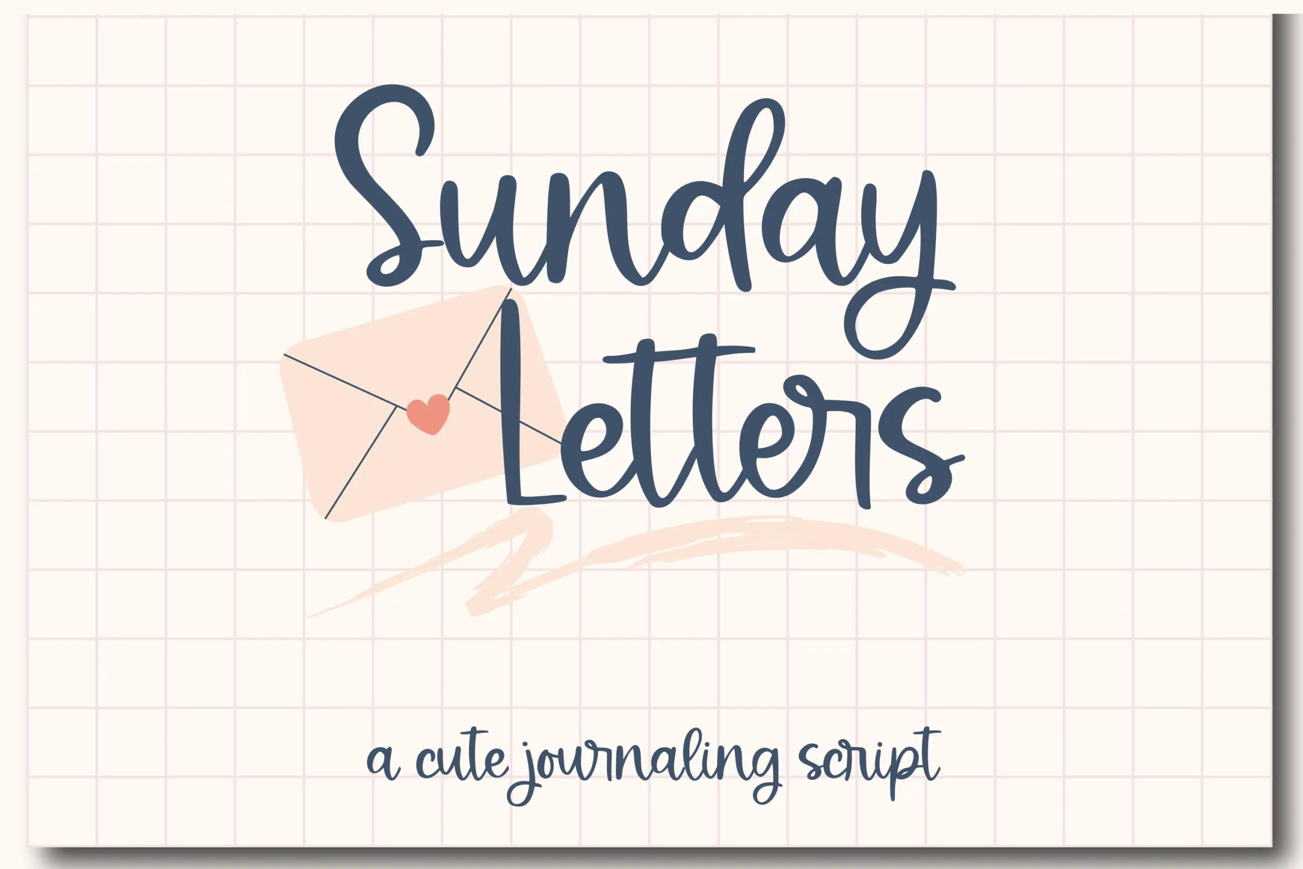 Sunday Letters Font features a handwritten script style with monolinear strokes, rounded terminals, and a bouncy baseline.