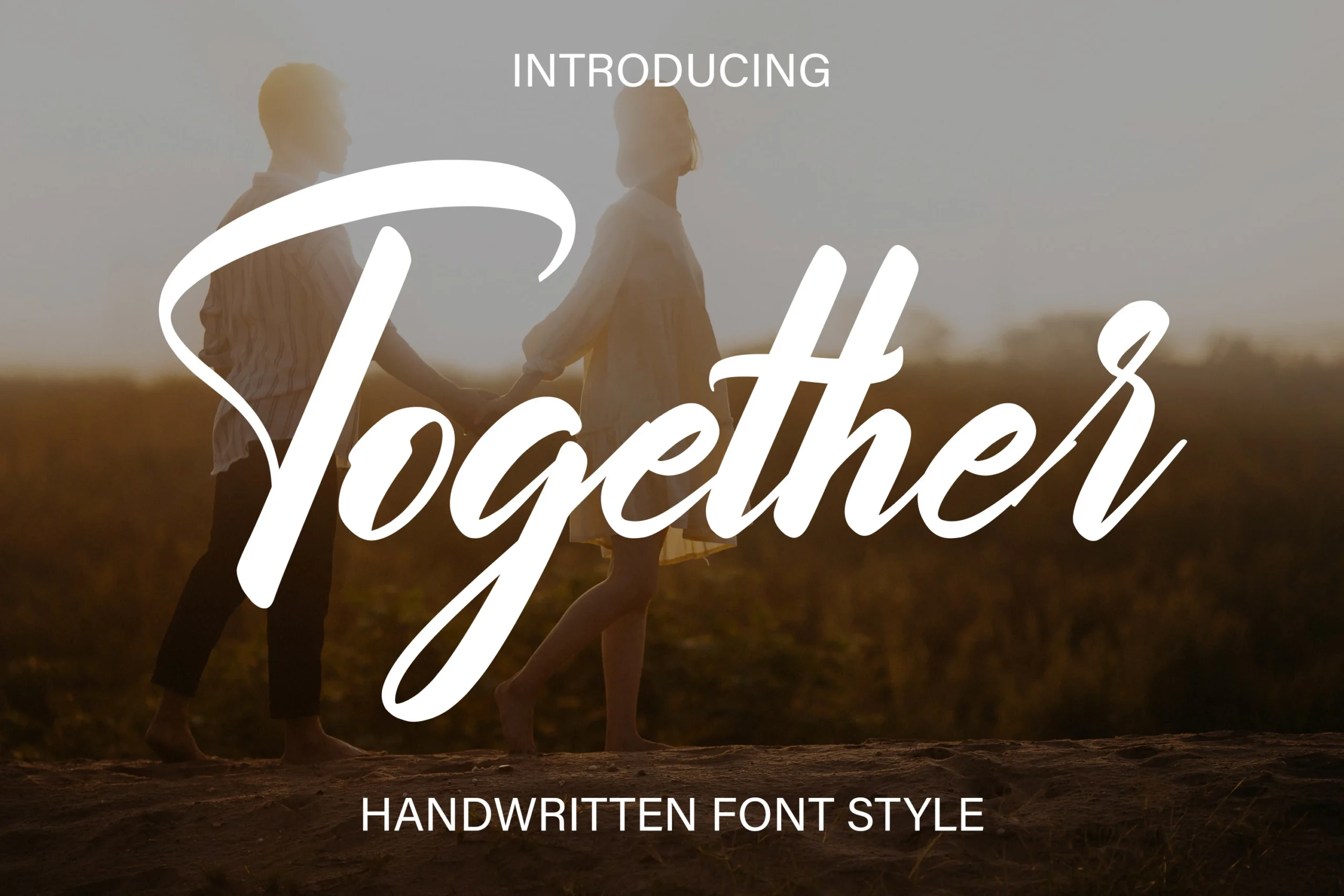 Together Font with distinctive display letterforms and clear contrast between main strokes and details.