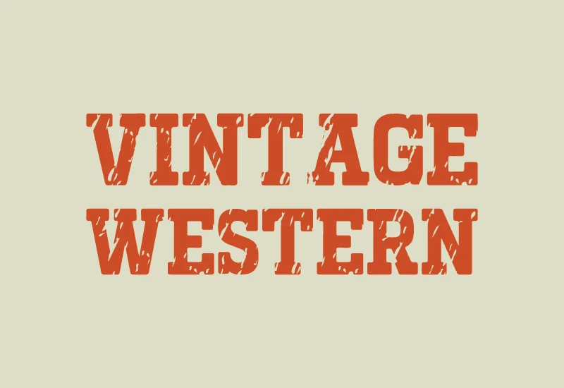 Vintage Western font preview