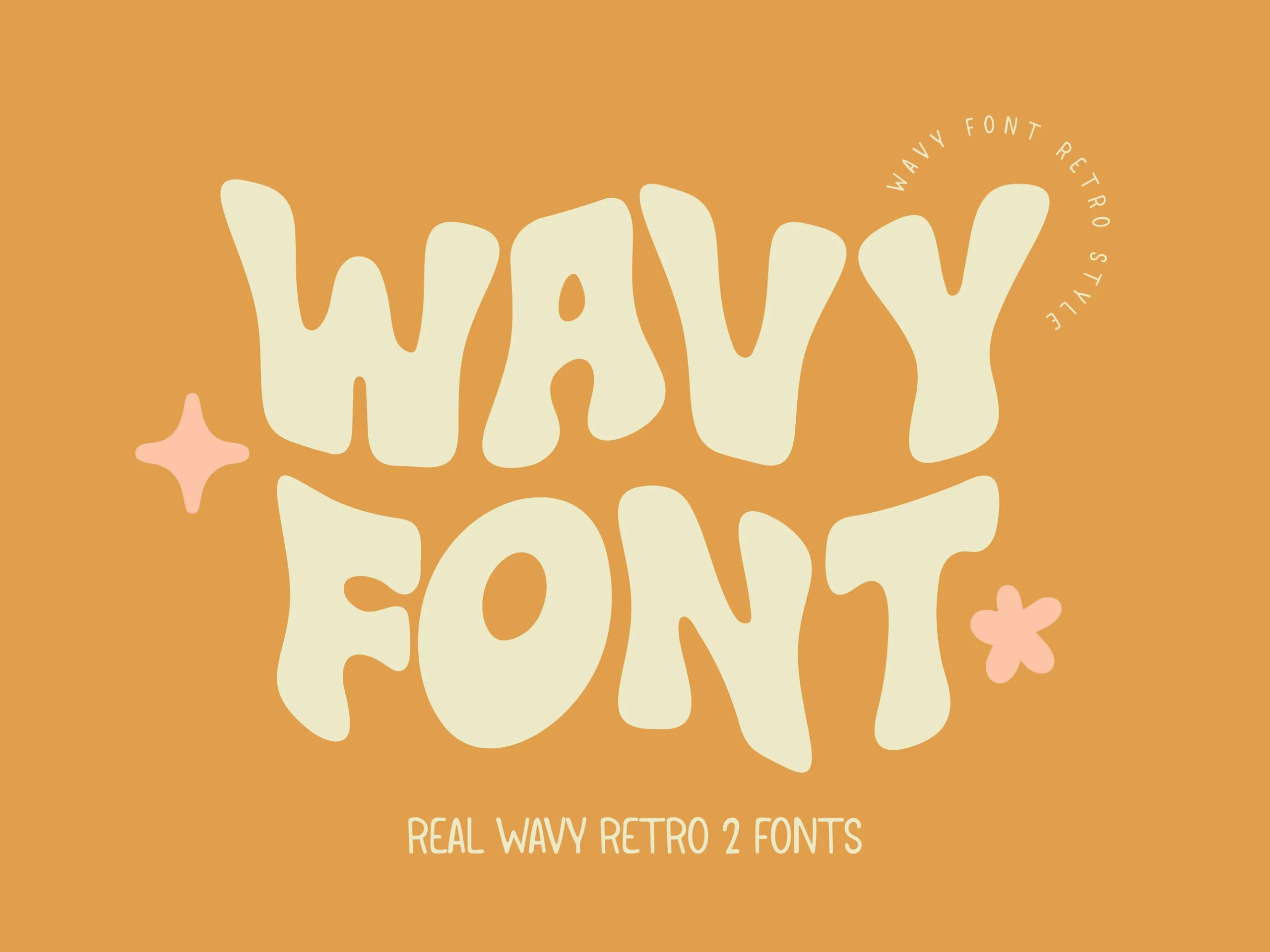 Wavy Retro font preview