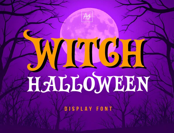 Witch Halloween font preview